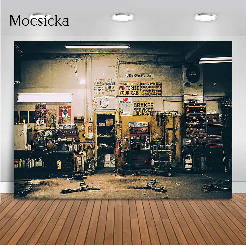 Retro Car Repairs Backdrop Too - Workshop Tools Photos 评论和价格