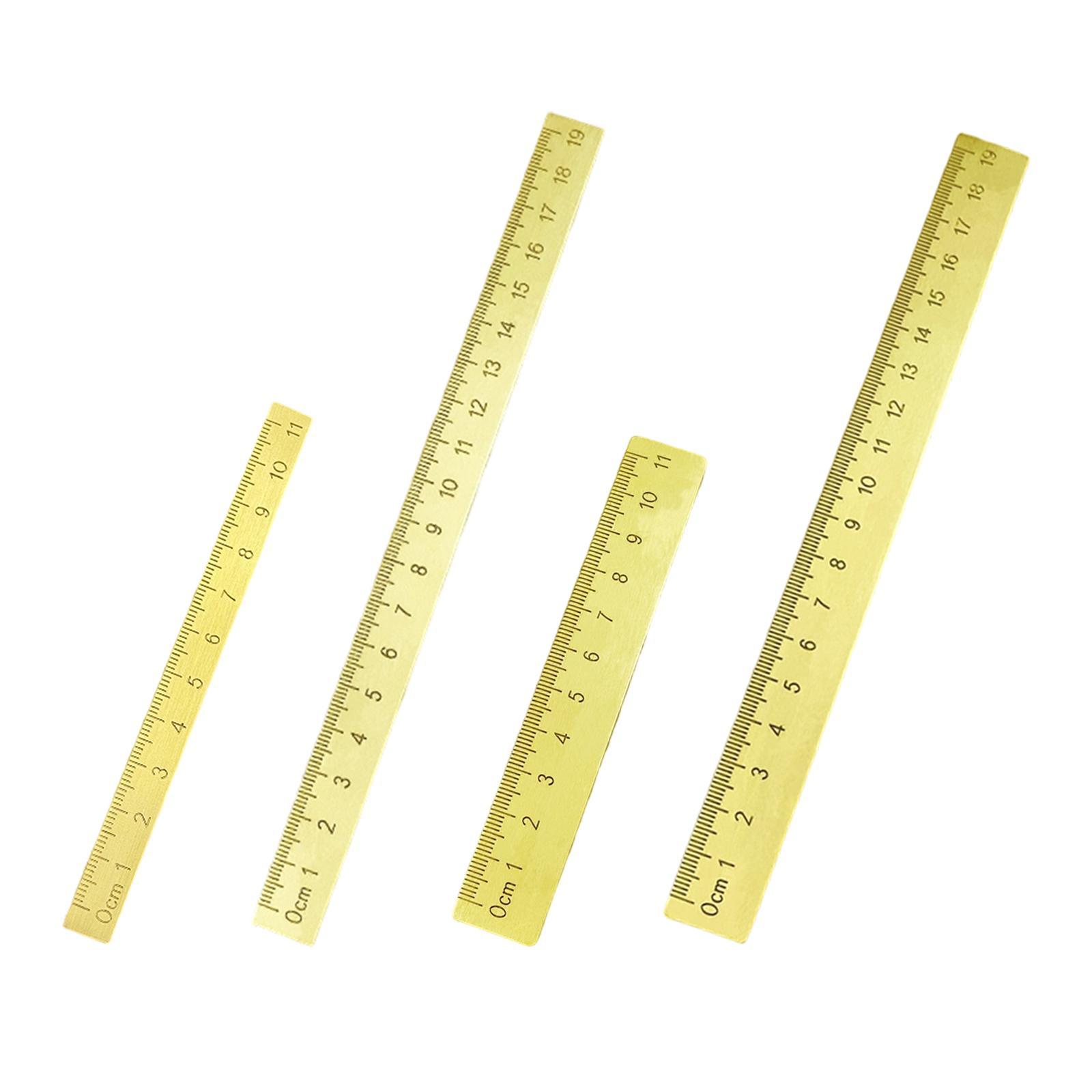 Brass Ruler Paperweight Decora - Workshop Tools Drawing 评论和价格