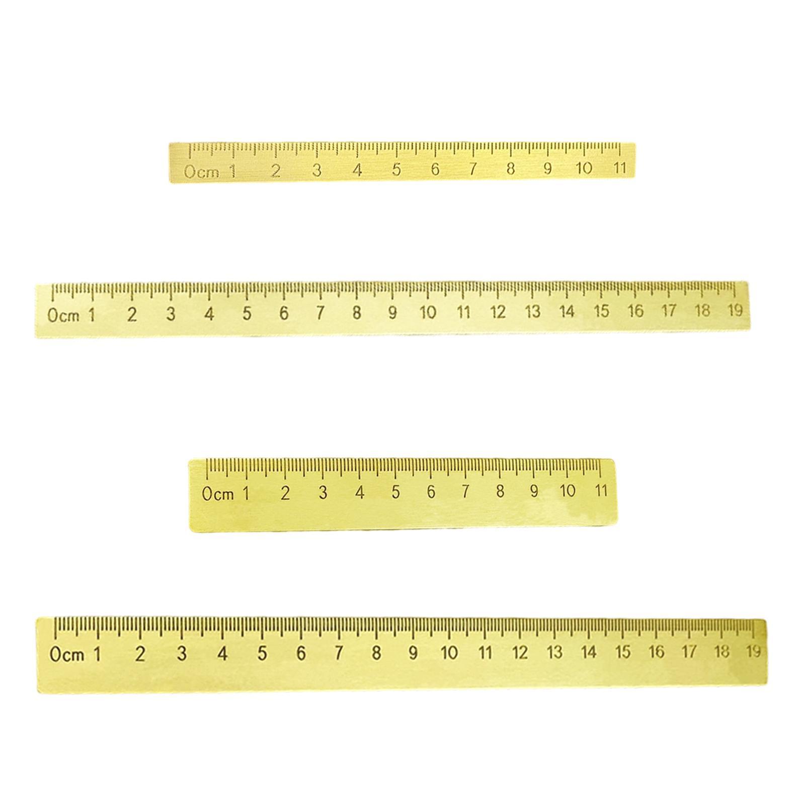 Brass Ruler Paperweight Decora - Workshop Tools Drawing 评论和价格