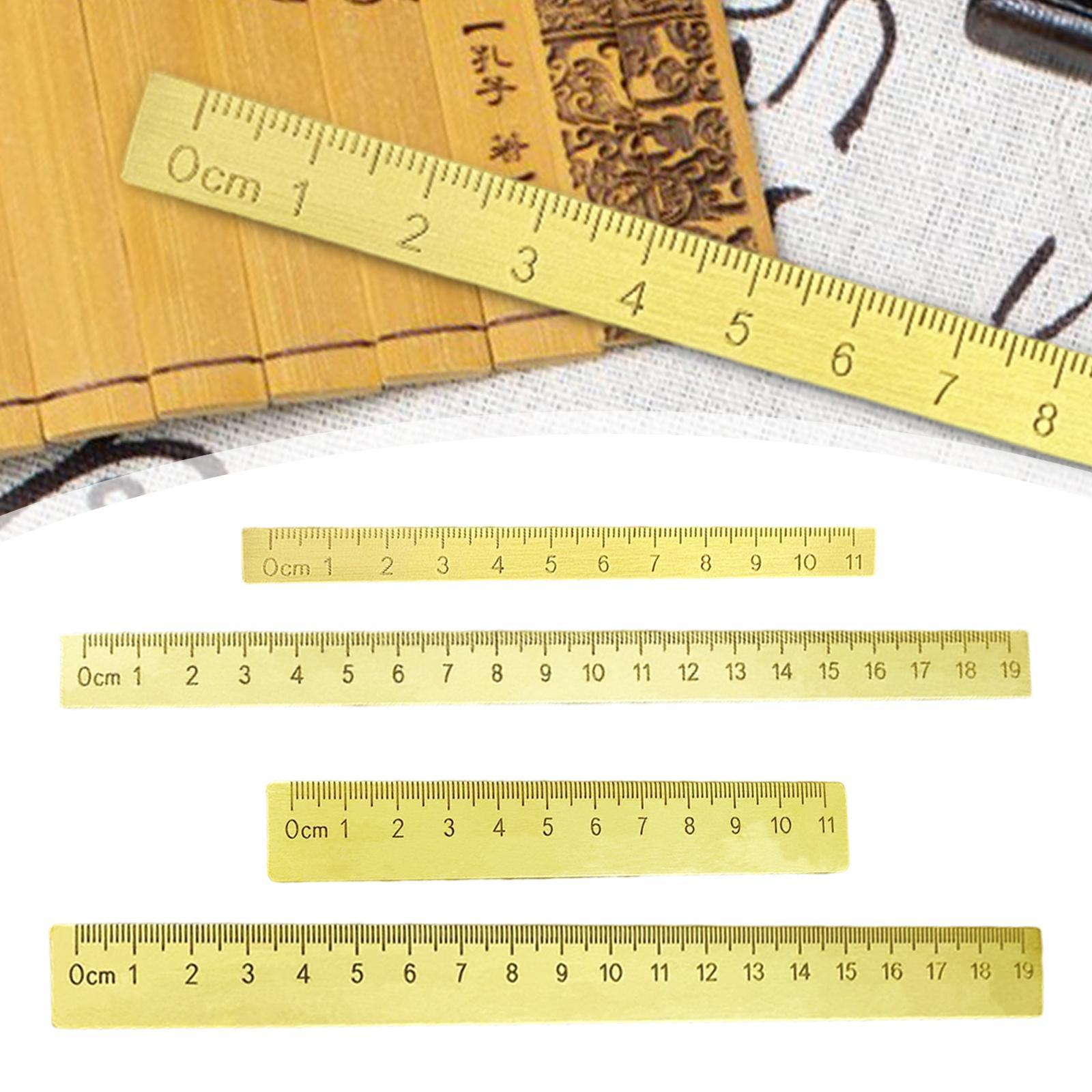 Brass Ruler Paperweight Decora - Workshop Tools Drawing 评论和价格