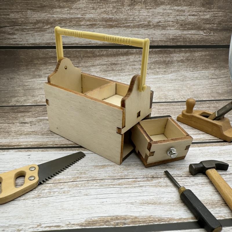 【BS】1/12 Dollhouse Mini Wooden - Workshop Tools Toy 评论和价格