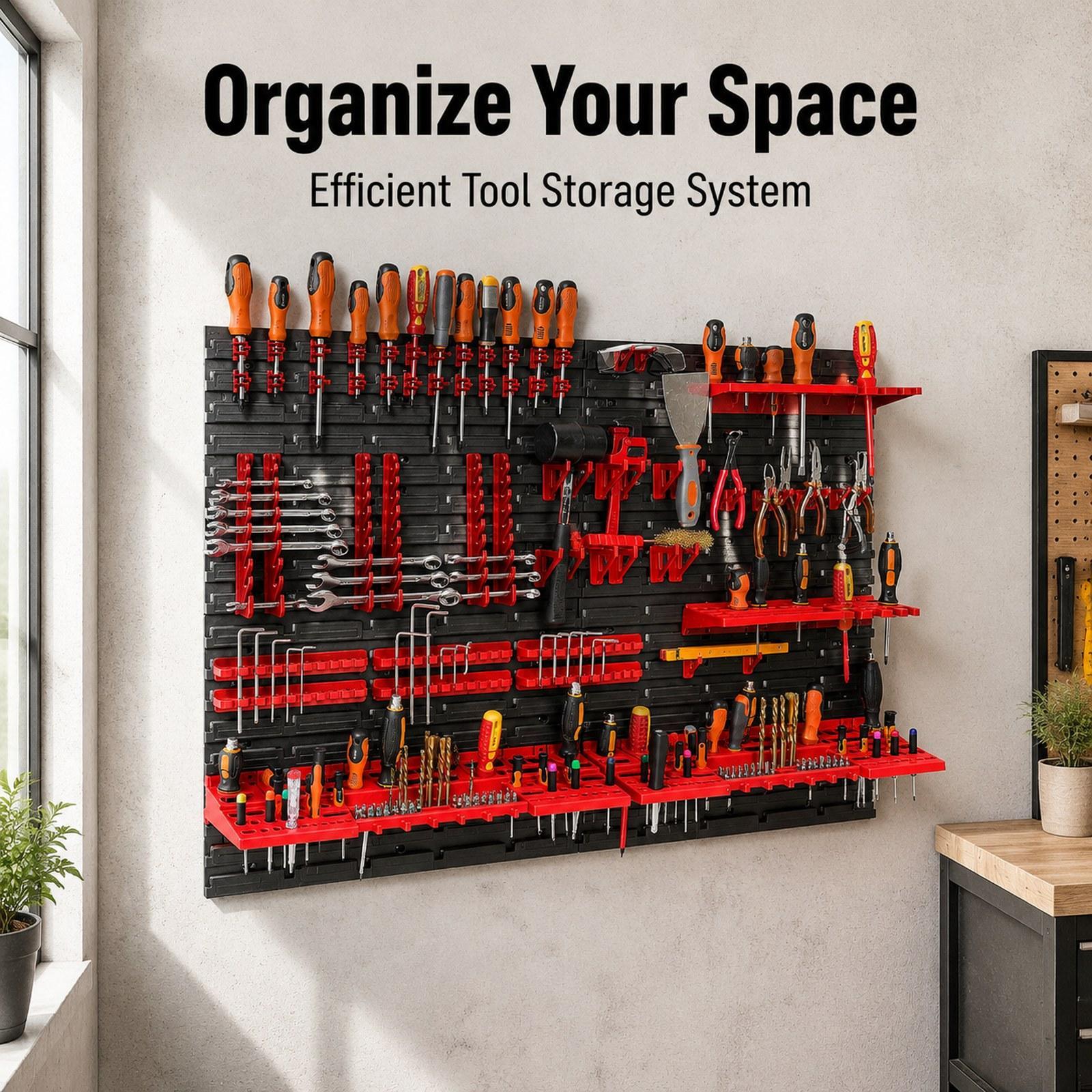 Wall Mounted Storage Bins with - Workshop Tools Toy 评论和价格